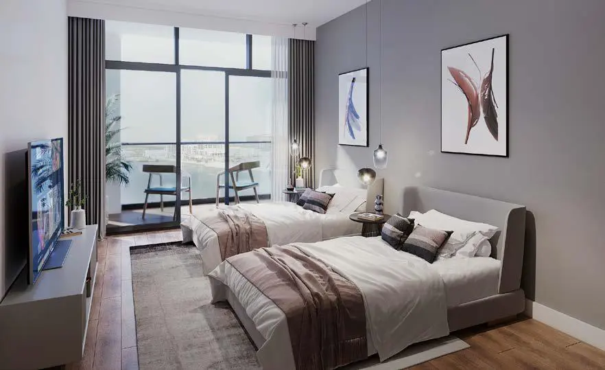 Perla 2 elegant bedroom with modern furnishings and premium finishes