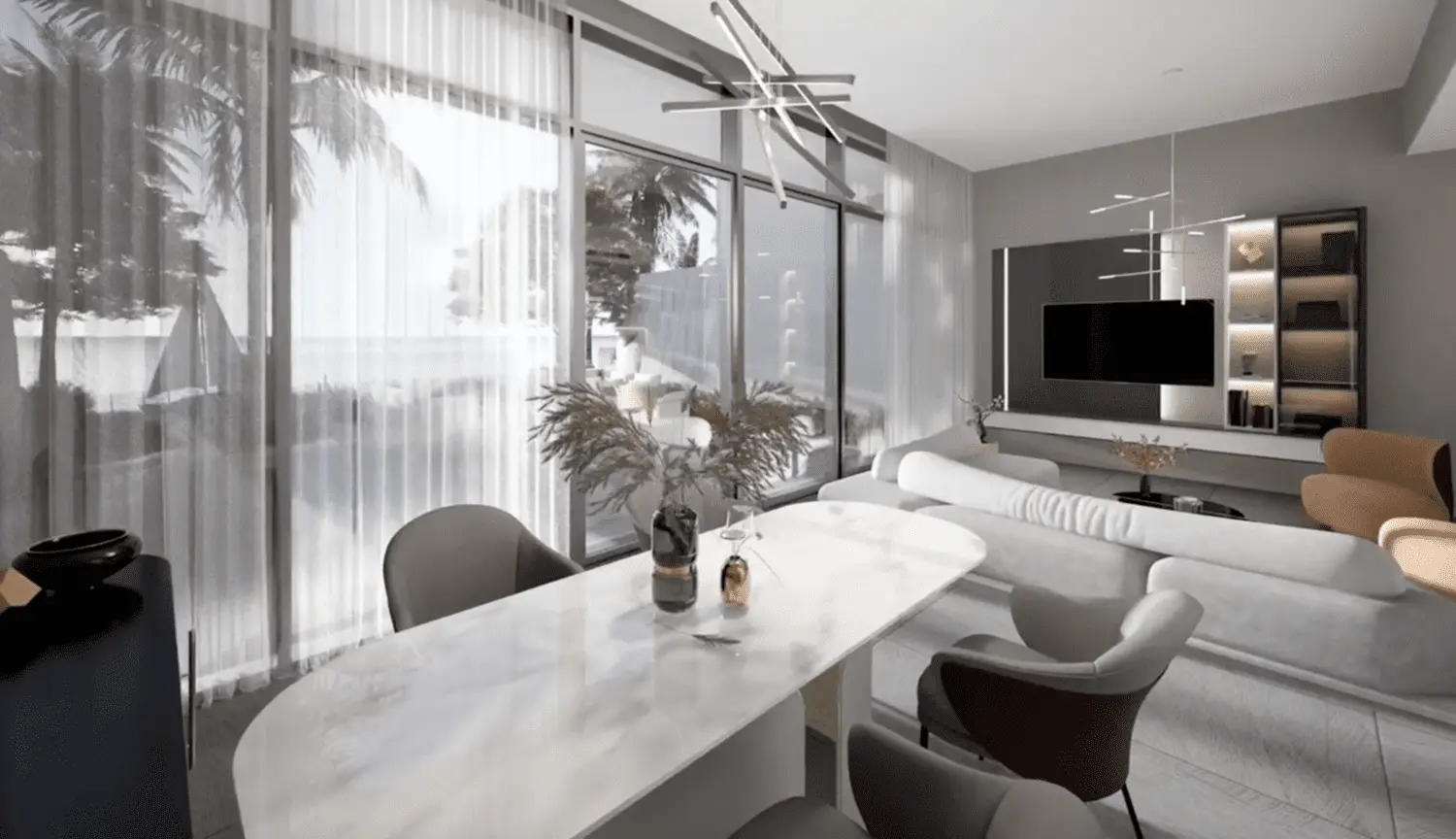 The Icon Tower contemporary kitchen with modern cabinetry and appliances