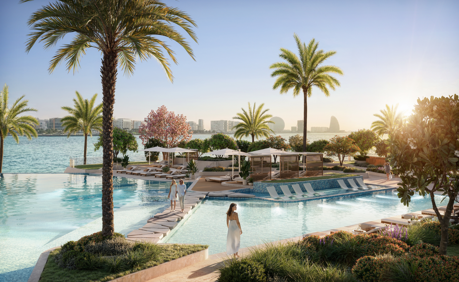 Sea La Vie Residences Yas Bay Abu Dhabi waterfront towers with modern architecture and scenic sea views.