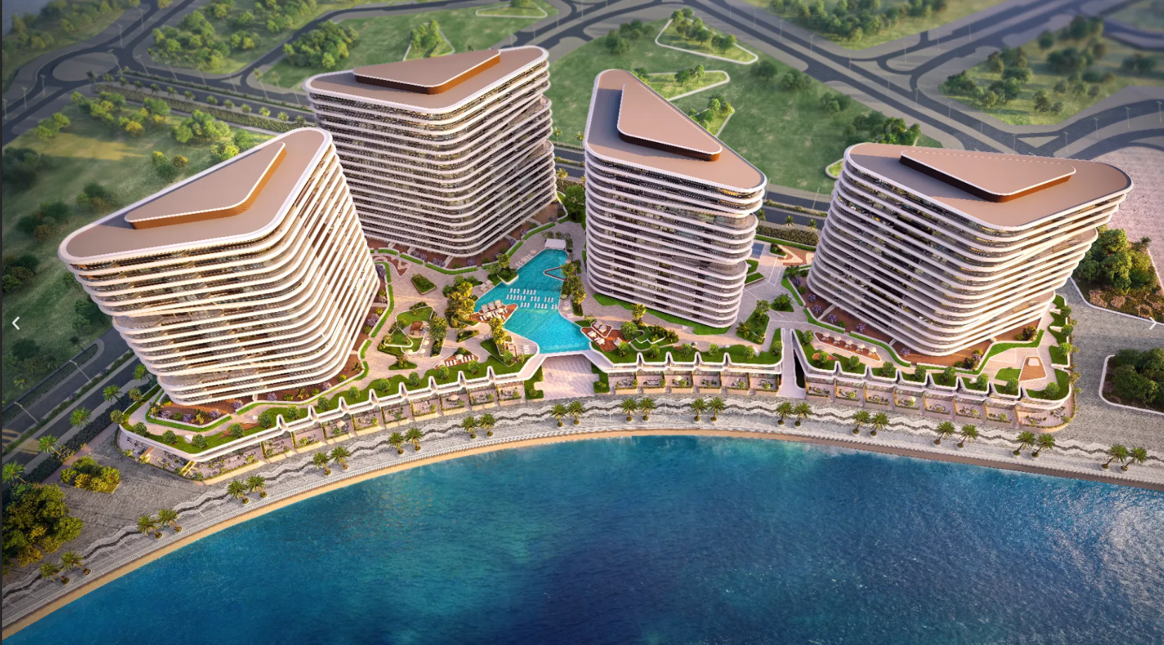 Sea La Vie Yas Bay Abu Dhabi luxury residences with striking façade and waterfront-inspired architectural design.