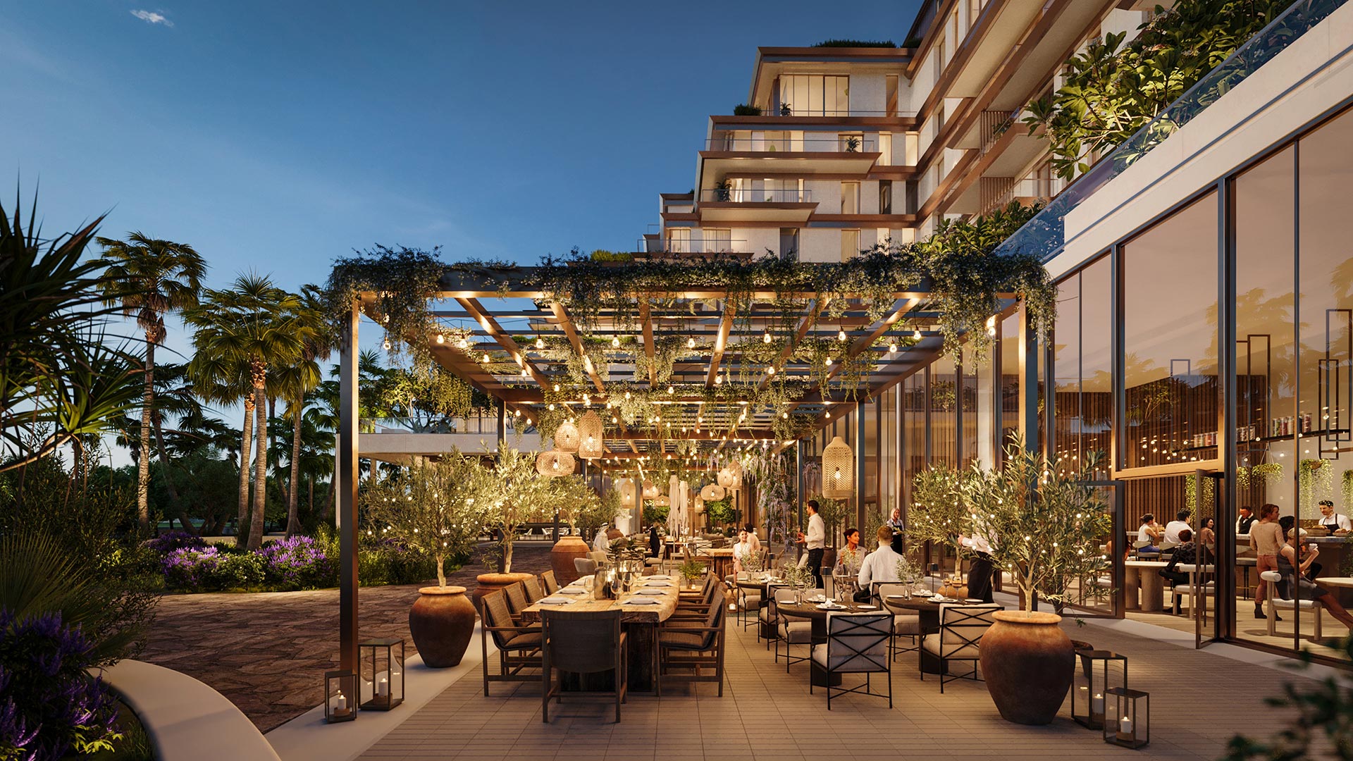 Sama Yas Abu Dhabi Yas Island lifestyle community with green walkways and eco-friendly design