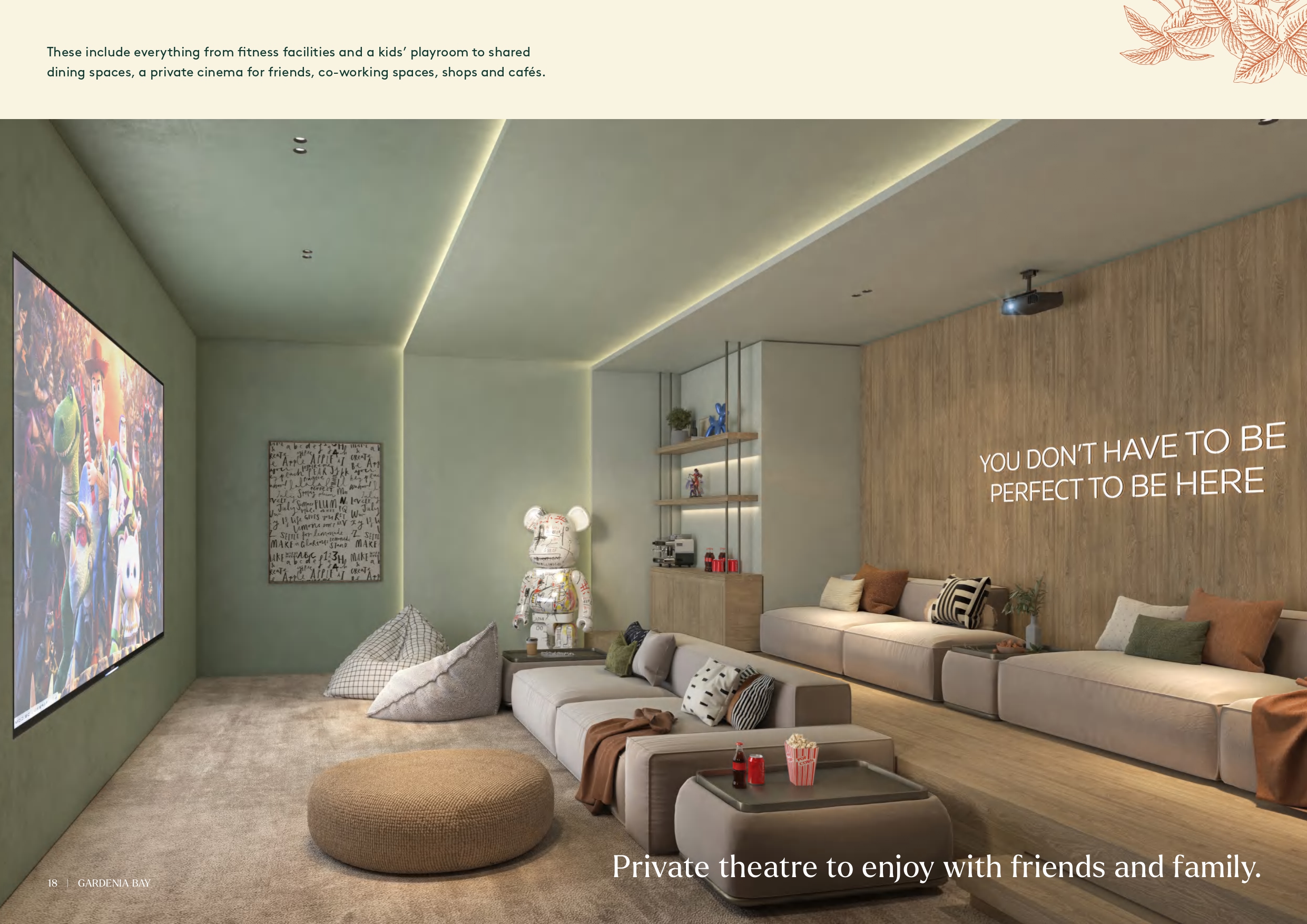 Bright interiors designed with sustainable concepts at Gardenia Bay Yas Island Yas Island