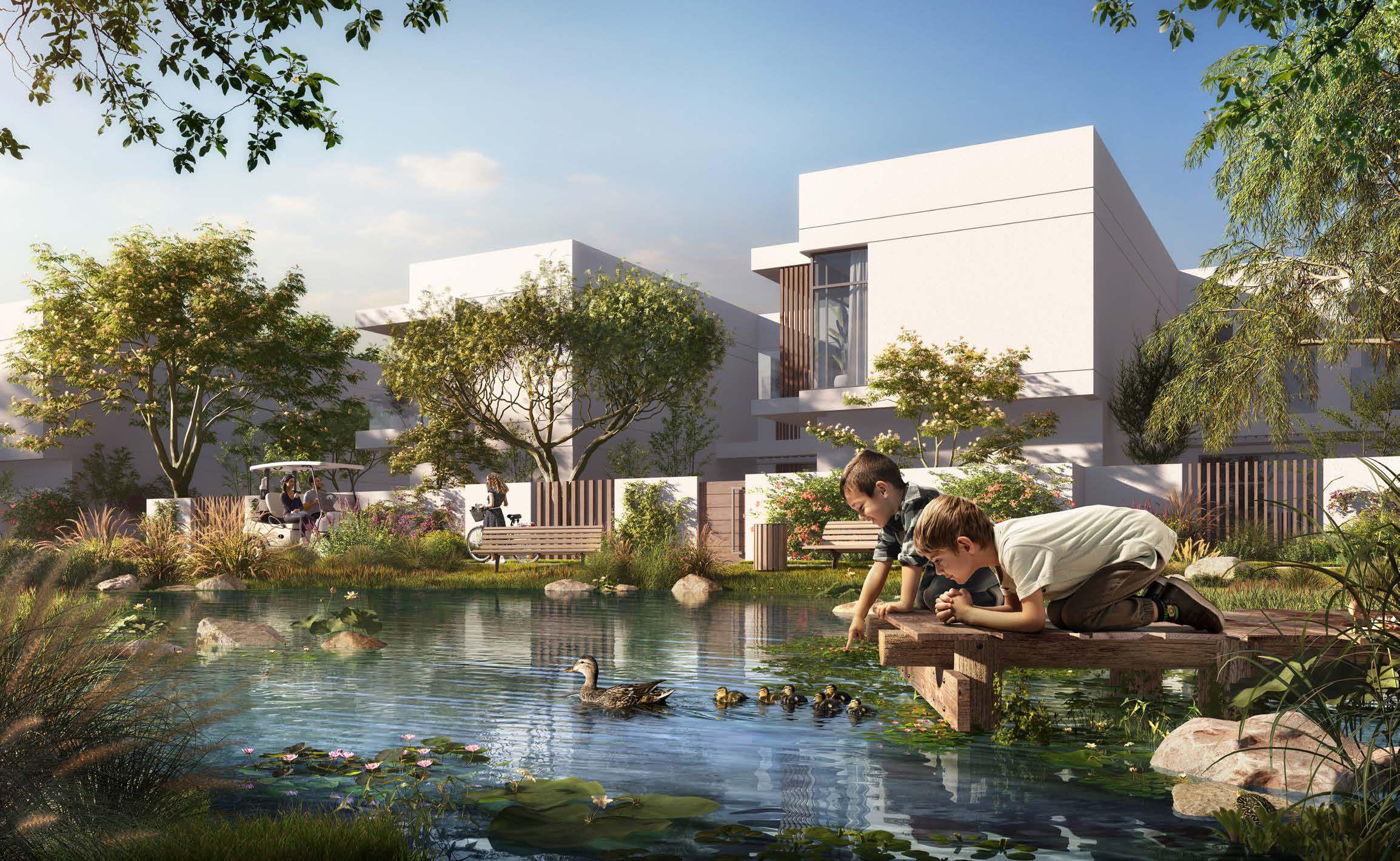 Sustainable residential blocks at The Sustainable City Yas Island offering modern eco‑living in Abu Dhabi