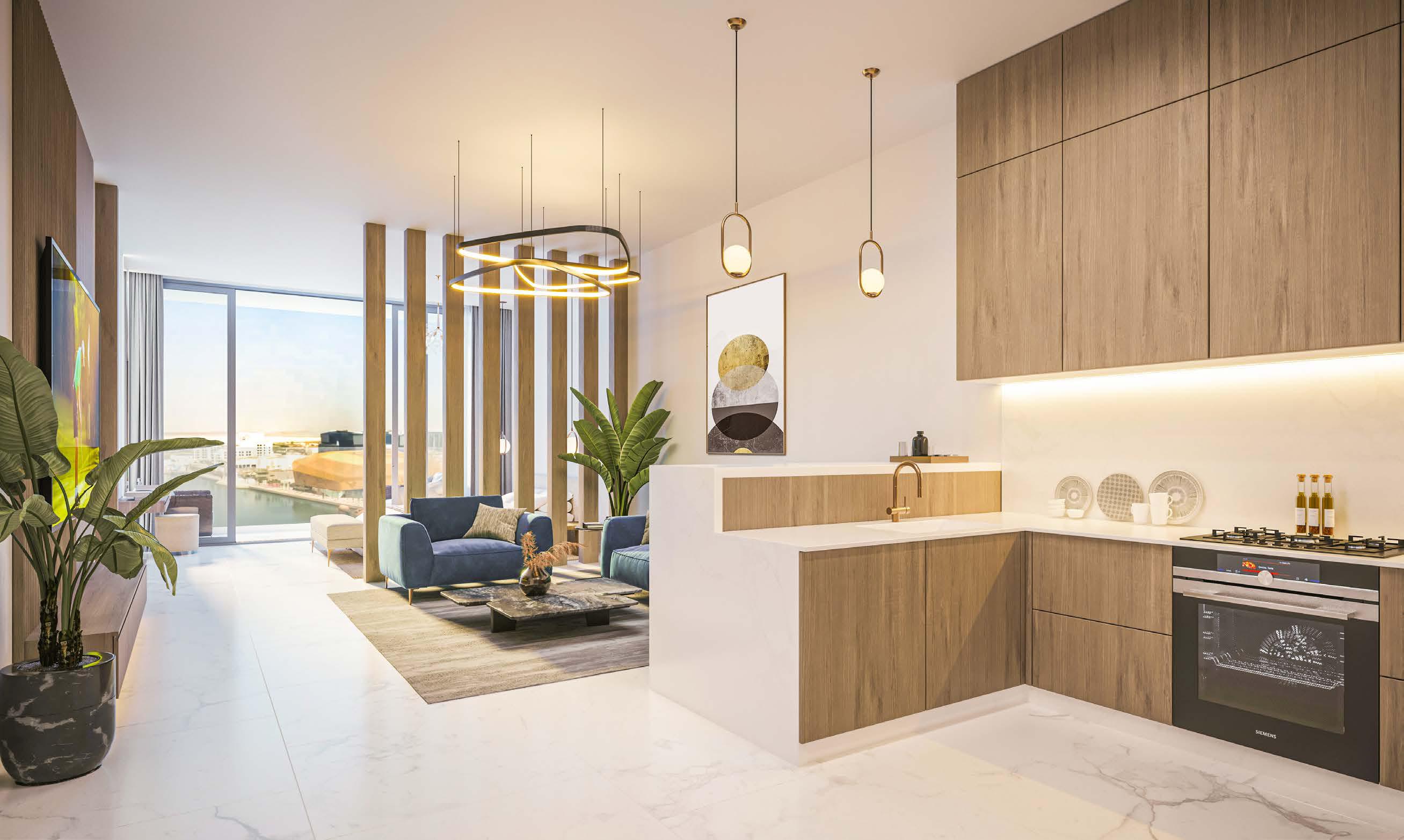 Designer bathroom interior at Yas Bay Residences Abu Dhabi featuring high-end fixtures, sophisticated finishes, and premium residential comfort.
