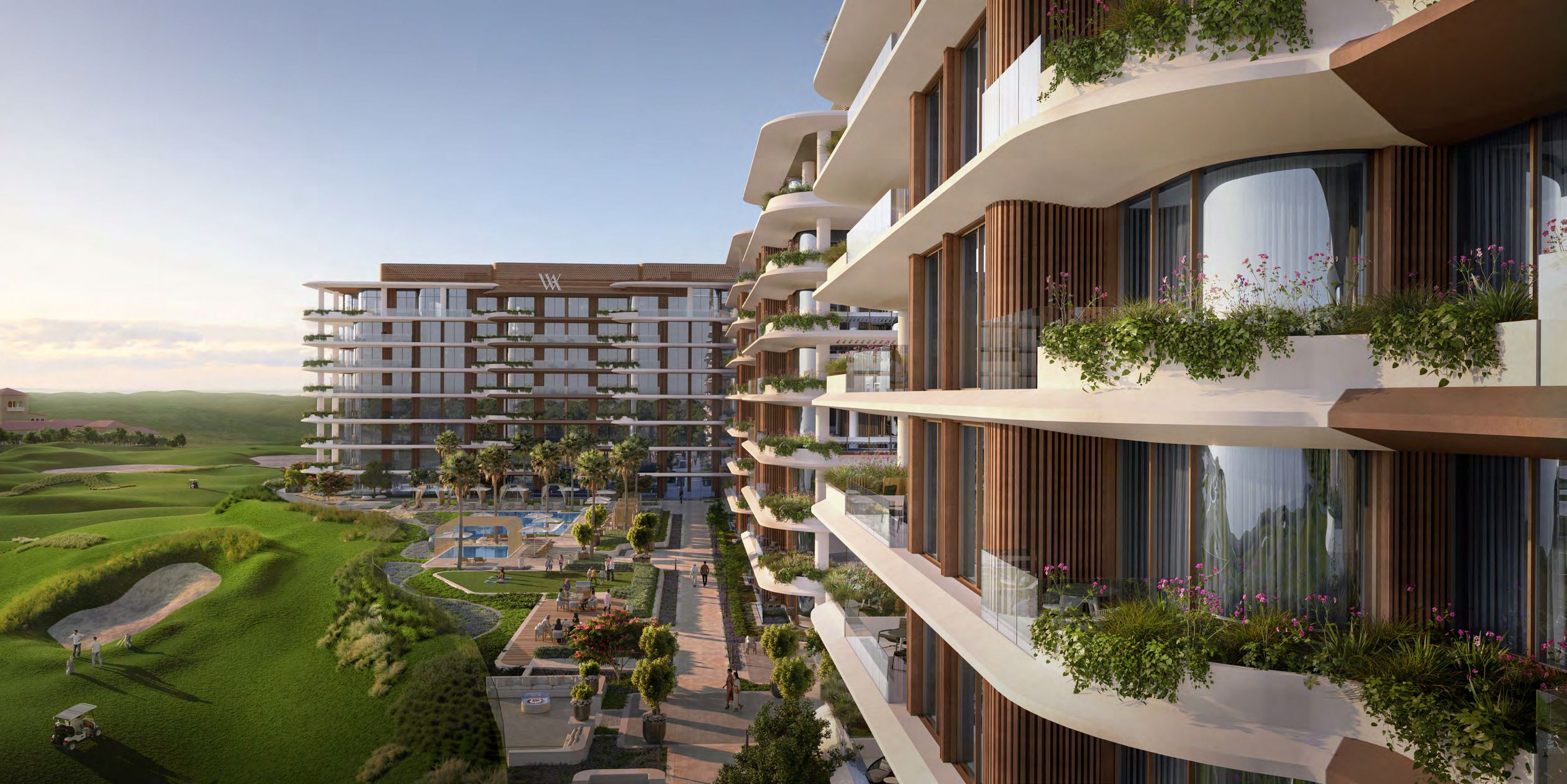 Waldorf Astoria Residences Yas on Yas Island featuring iconic architecture and exclusive branded living experience.