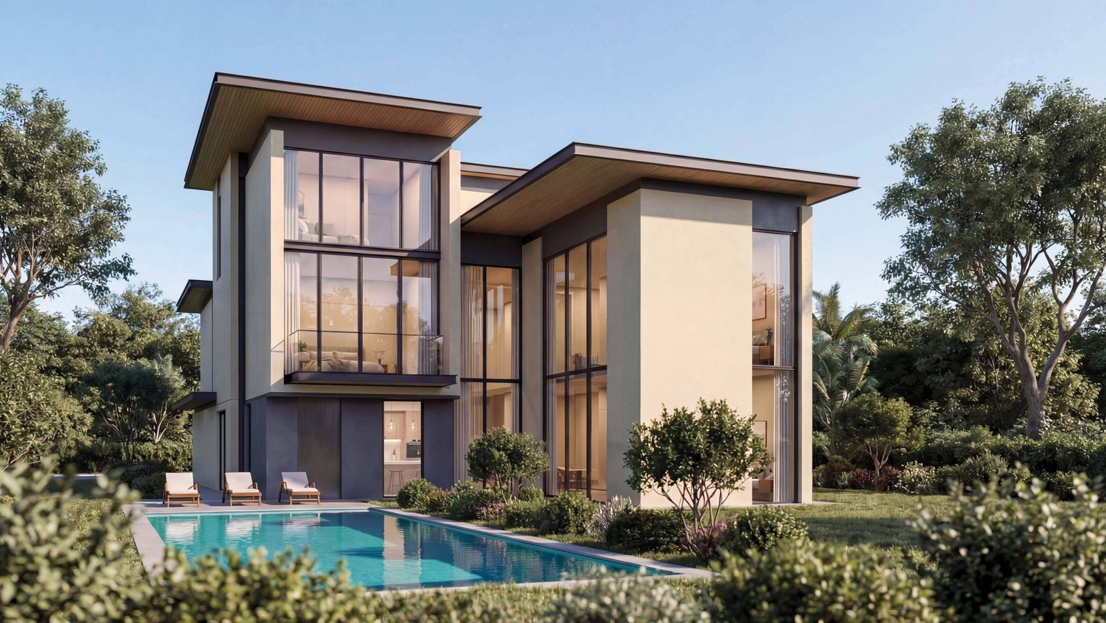 Elegant contemporary villa architecture at The Orchard in Sobha City Abu Dhabi