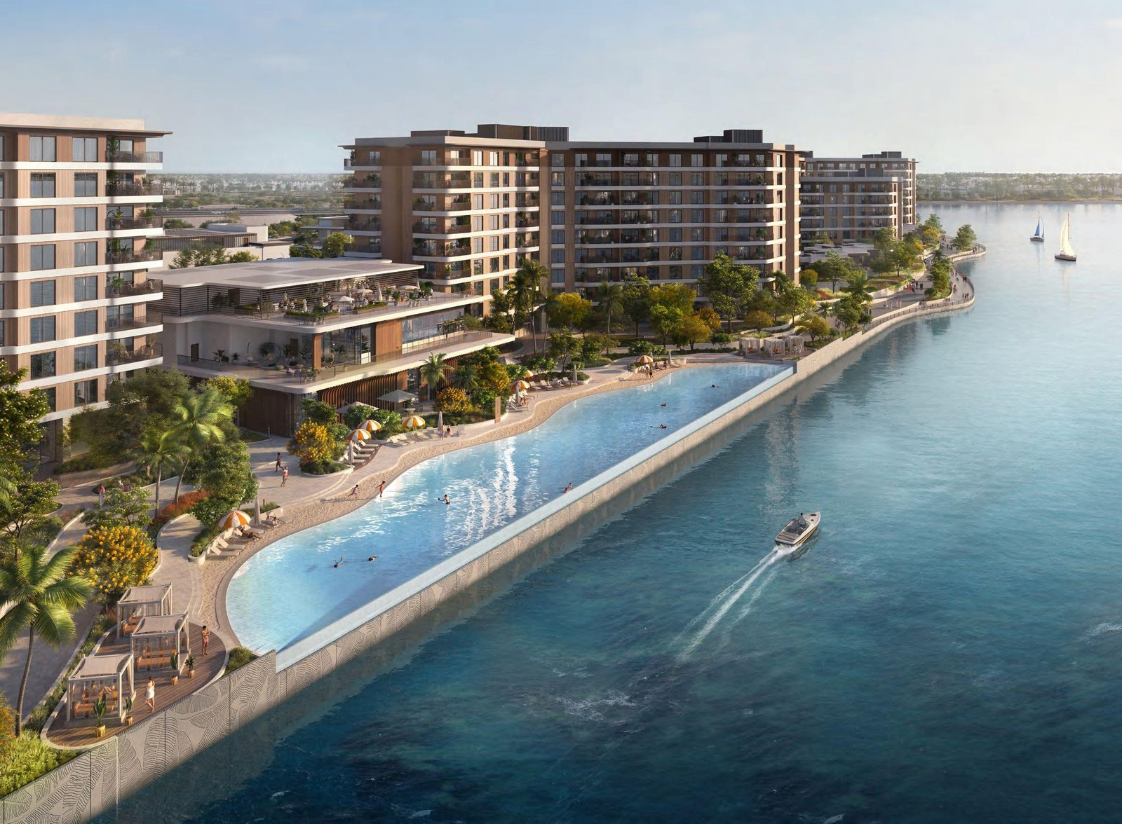 Gardenia Bay Yas Island Abu Dhabi townhouse exterior with elegant modern facade and garden access.