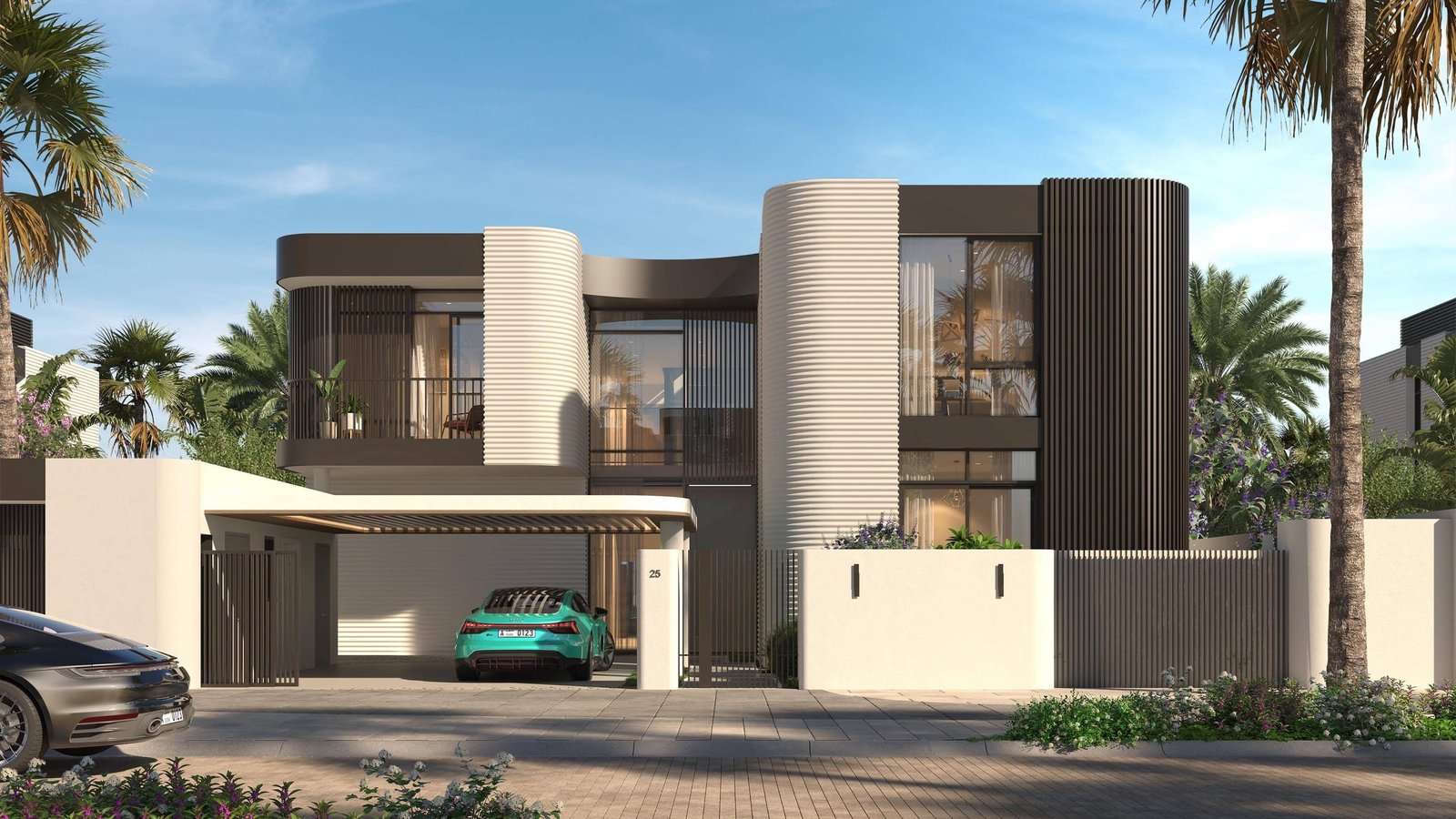 Luxury canal-front villas at Yas Riva by Aldar on Yas Island Abu Dhabi showcasing premium waterfront living