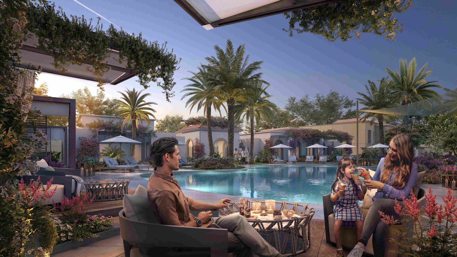 Park-facing villa community at Yas Park Views Yas Island with lush greenery and open spaces