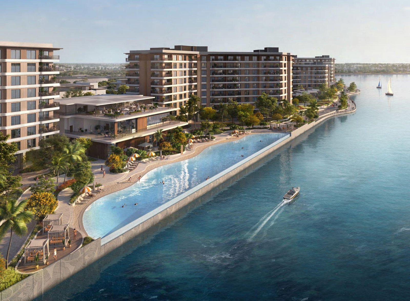 Gardenia Bay Yas Island Abu Dhabi townhouse exterior with elegant modern facade and garden access.